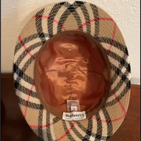 Burberry Beige and Black Plaid Hat - Picture 5 of 5